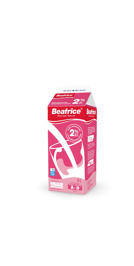 Beatrice 2% Partly Skimmed Milk – 2 L