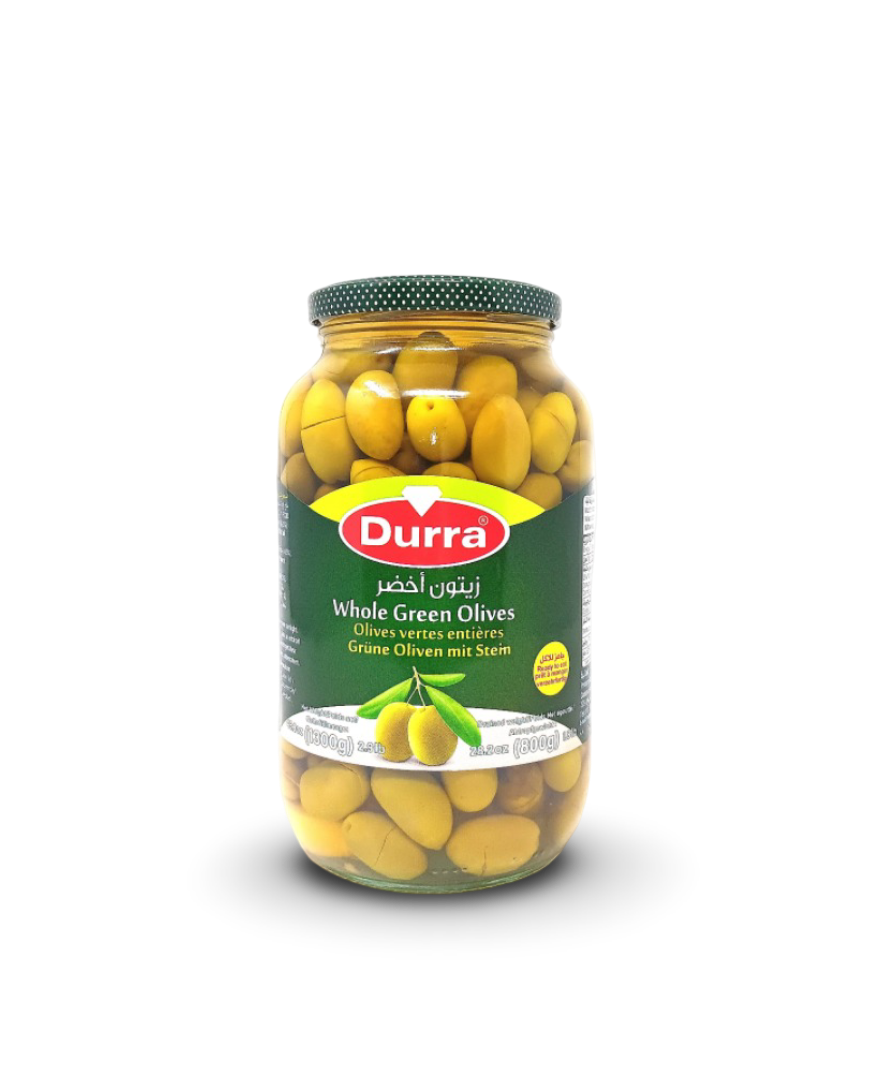 Durra Whole Green Olives – 1300g