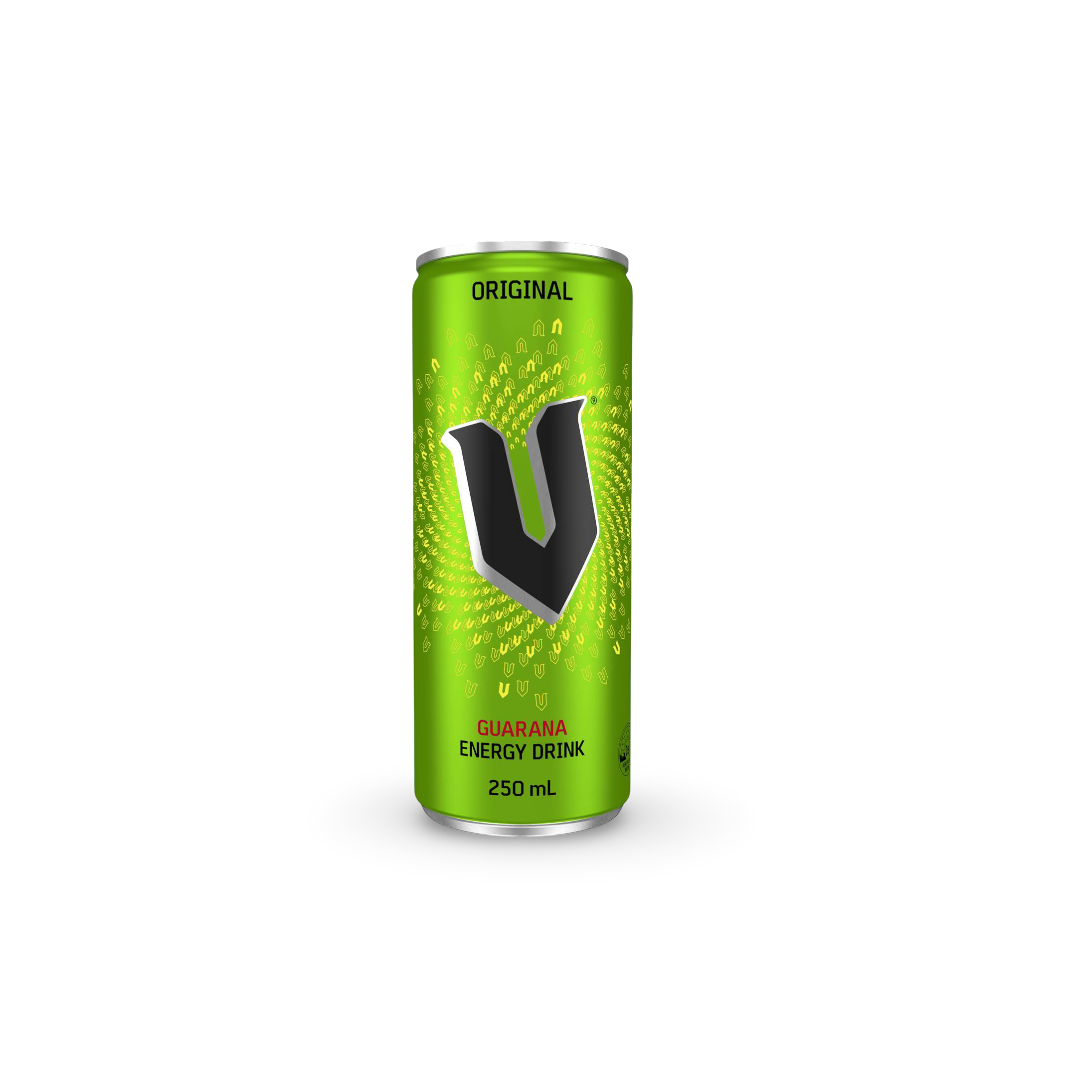 V Original Guarana Energy Drink Can 250ml