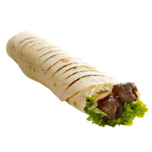 Spicy halal chicken kebab wrap