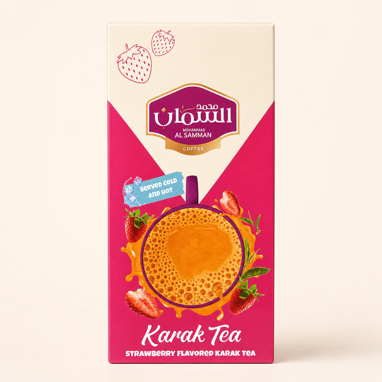 Al Samman Strawberry Flavored Karak Tea – 10 sachets