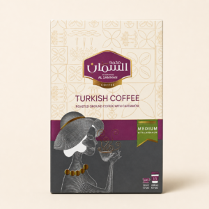 Al Samman Turkish Coffee medium with cardamom 15-cup box