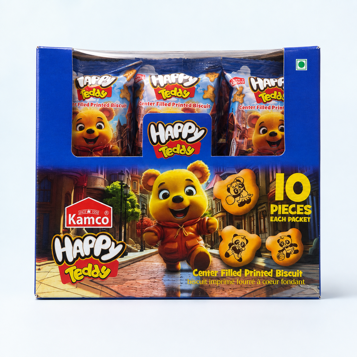 Kamco Happy Teddy center-filled printed biscuits